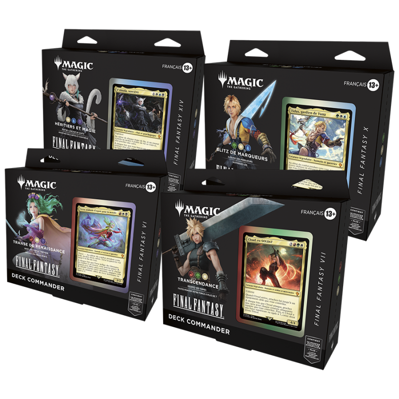 Magic the Gathering Final Fantasy présentoir decks Commander (4) *FRANCAIS*